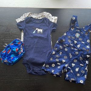 4PK Bundle- 12M Boys Carters Dog/Shark